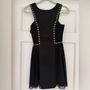 Elegant Black Studded Dress